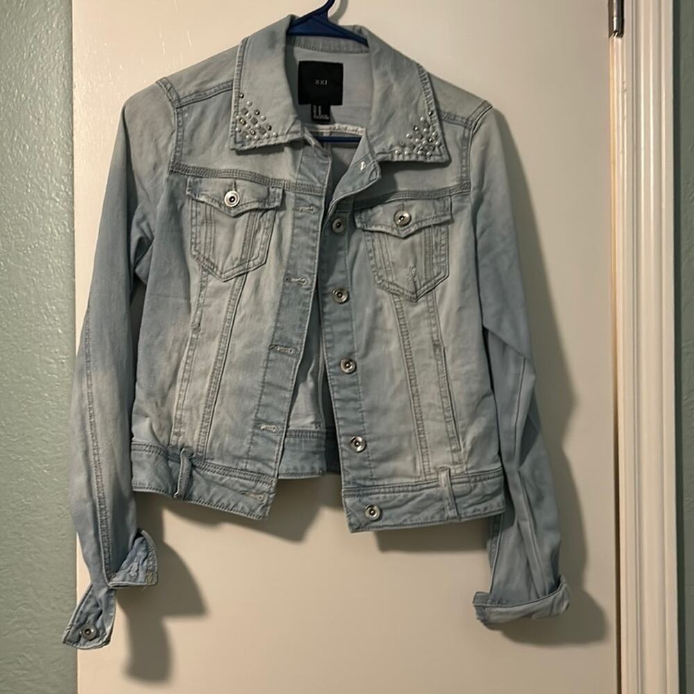 Light wash denim jacket